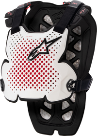 A 1 Chest Protector White/Black/Red Md/Lg