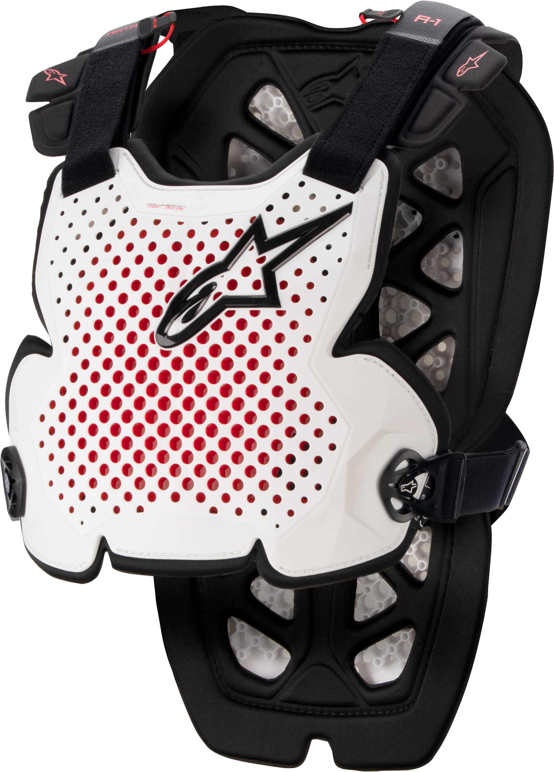 A 1 Chest Protector White/Black/Red Md/Lg