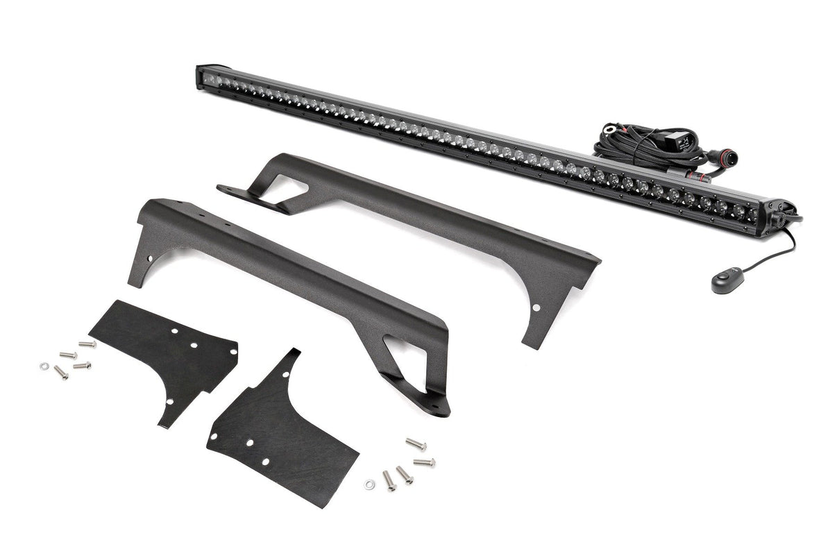 LED Light Kit | Windshield Mount | 50" Black Single Row | Jeep Wrangler TJ (97-06) | 70588BL