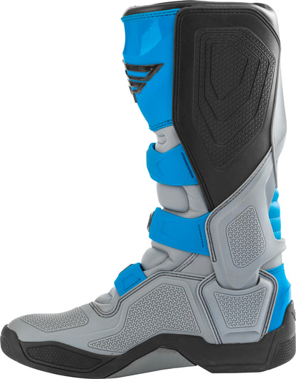 FLY RACING Fr5 Boots Grey/Blue Size 08 - Ultimate Protection and Comfort