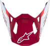 M8 Contact Helmet Visor Red/White
