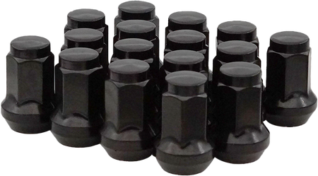 10mmx1.25 Tapered Lug Nuts Black 60  14mm Head 16/Pk