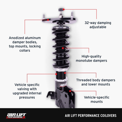 Air Lift Performance 07-08 Infiniti G35 / 09-13 Infiniti G37 Coilover Kit