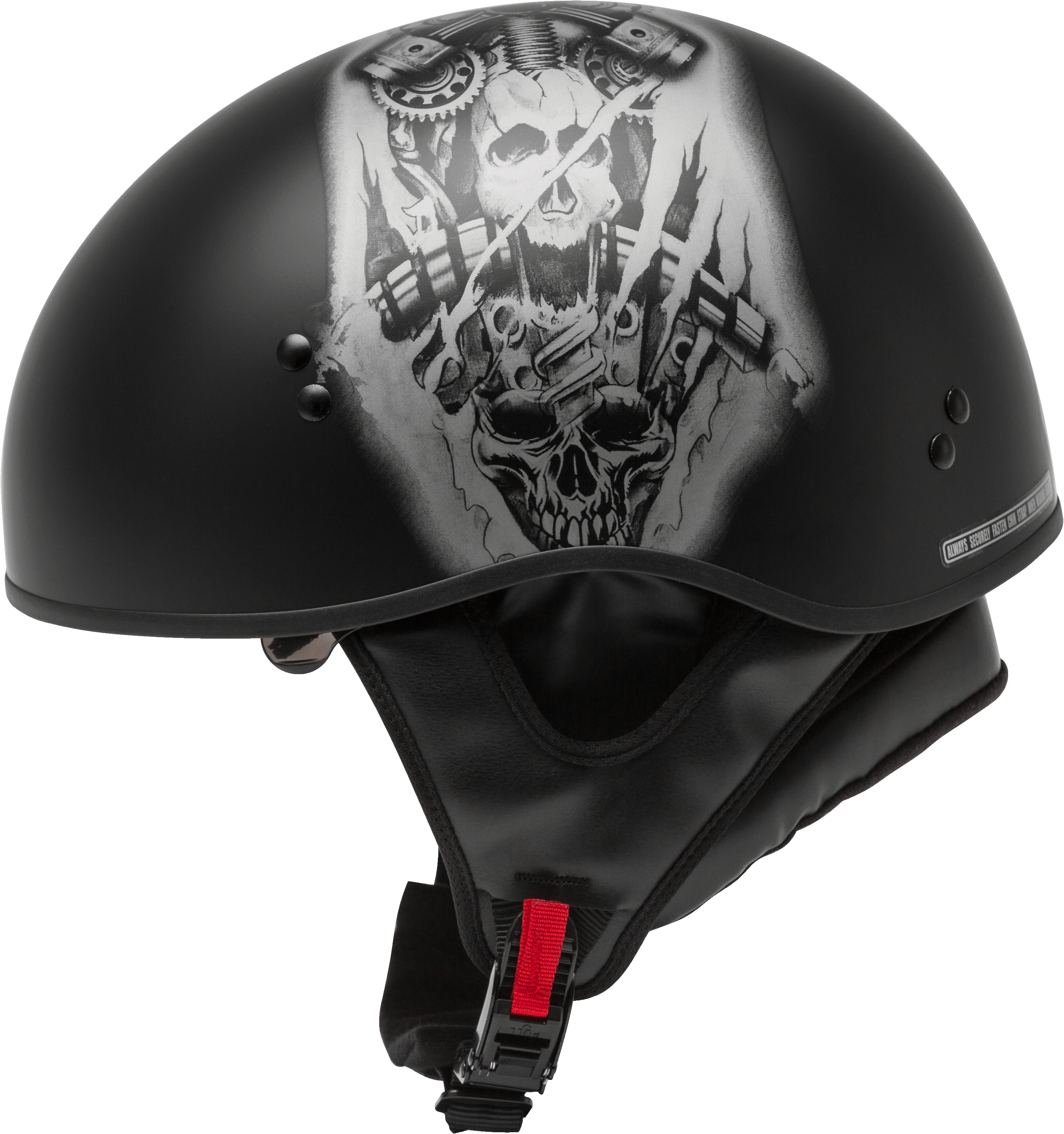 Hh 65 Half Helmet Tormentor Naked Matte Black/Silver Md