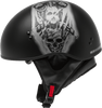 Hh 65 Half Helmet Tormentor Naked Matte Black/Silver Lg