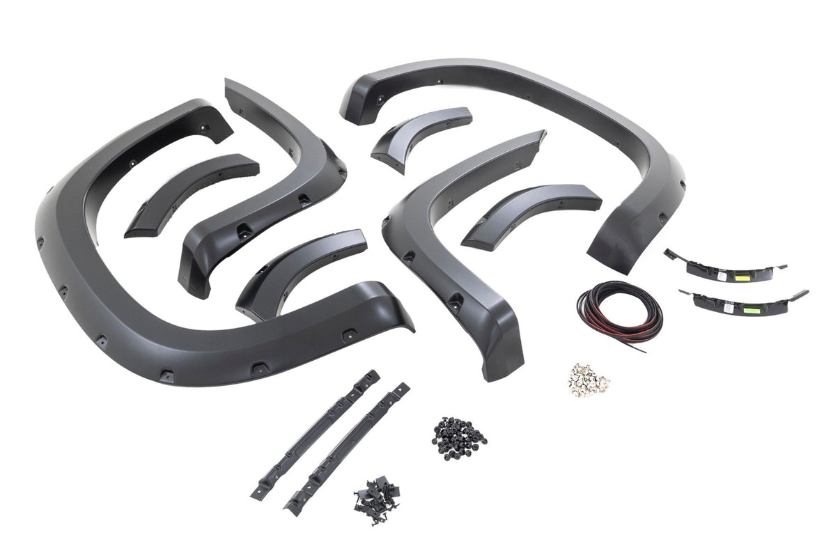 Pocket Fender Flares | G9K Satin Steel | Chevy Silverado 1500 2WD/4WD (19-21) | F-C11911A-G9K