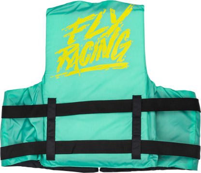 Nylon Flotation Vest Seafoam Green/Yellow 3x