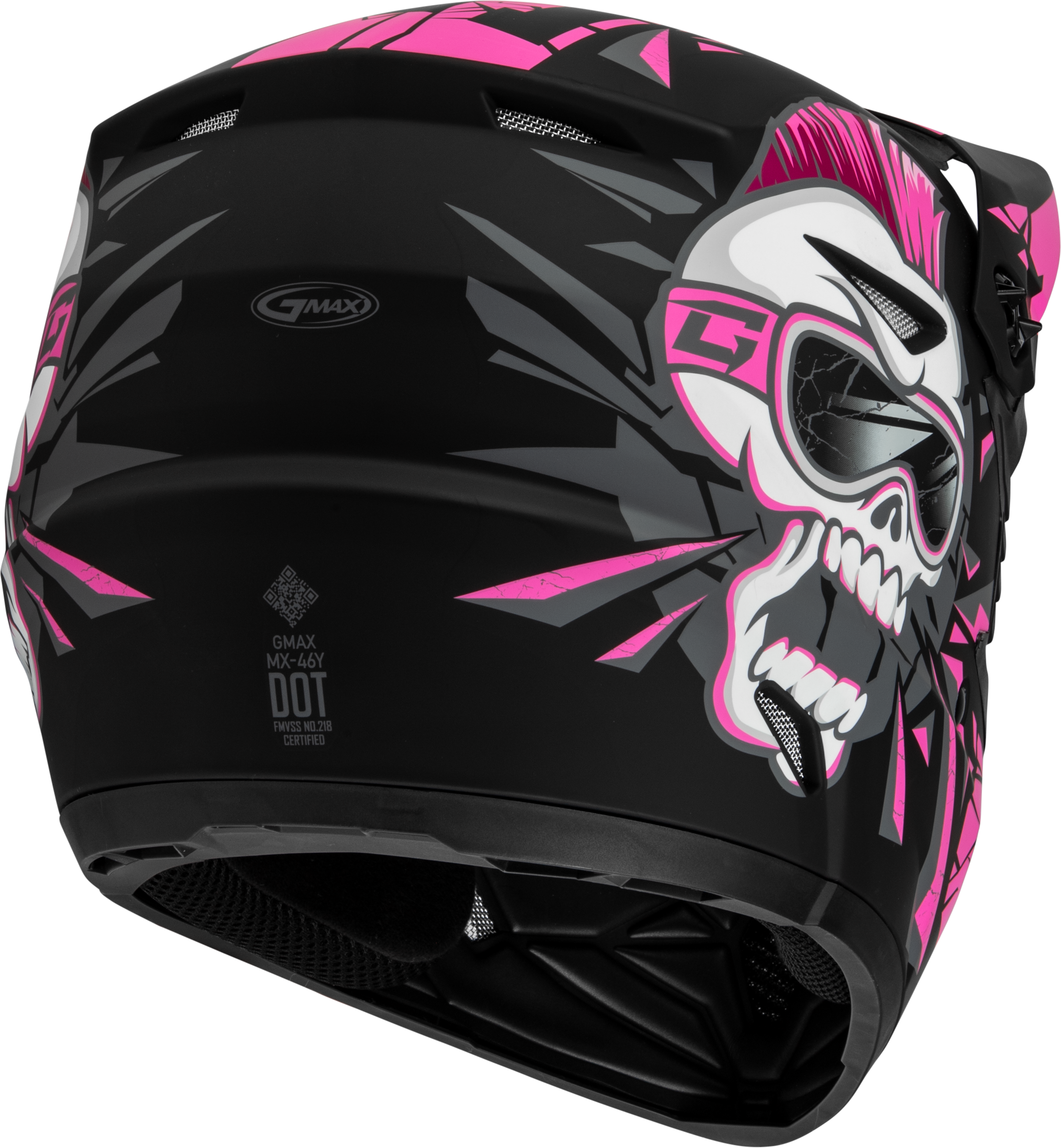 Youth Mx 46y Unstable Helmet Matte Black/Pink Ys