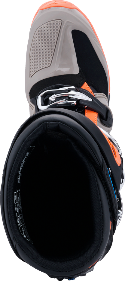 Tech 7 Enduro Blk/Warm Gry/Orange Fluo 8