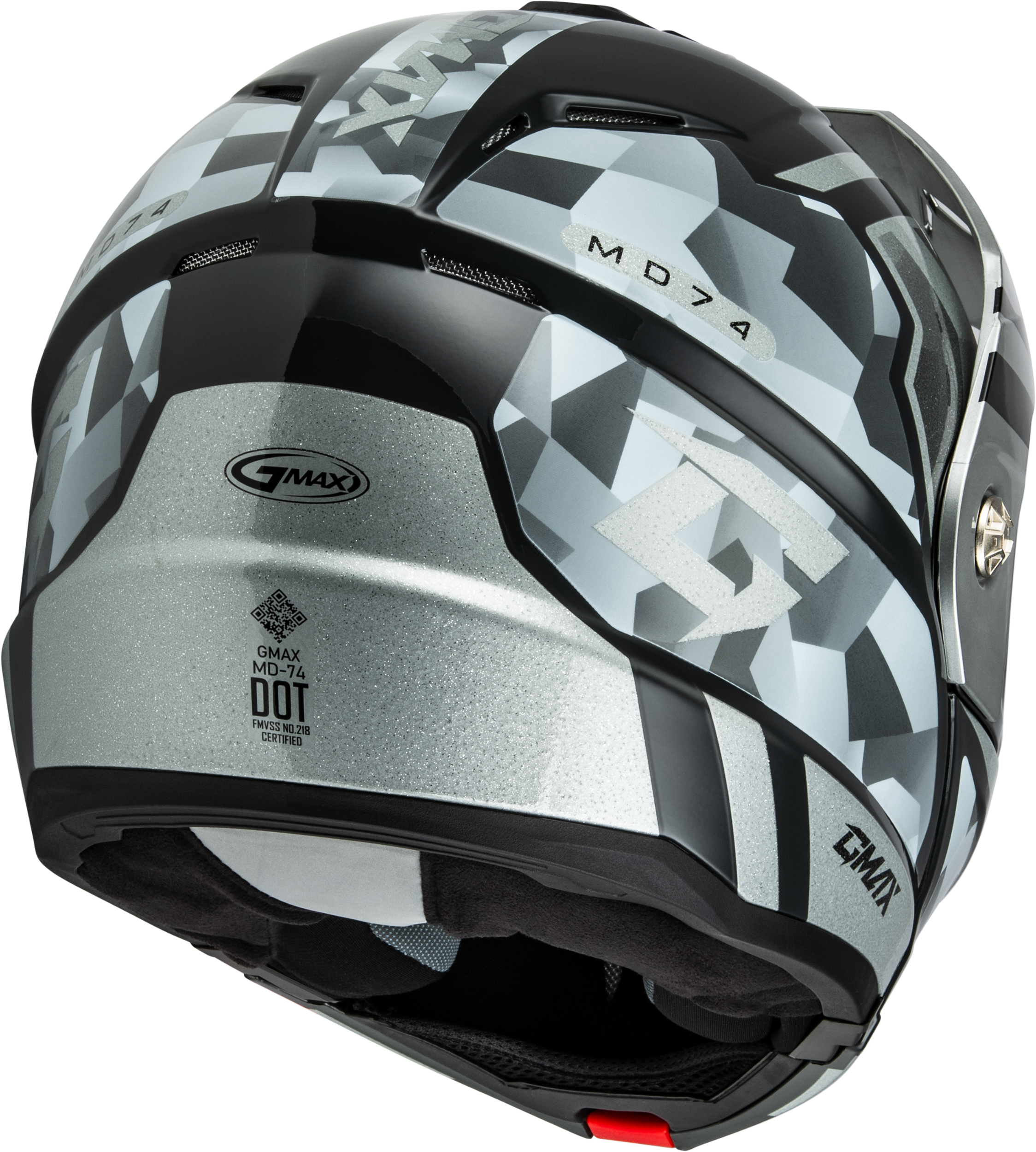 Md 74 Striker Modular Helmet W Slvr Shield Slvr/Blu Mtlc Lg