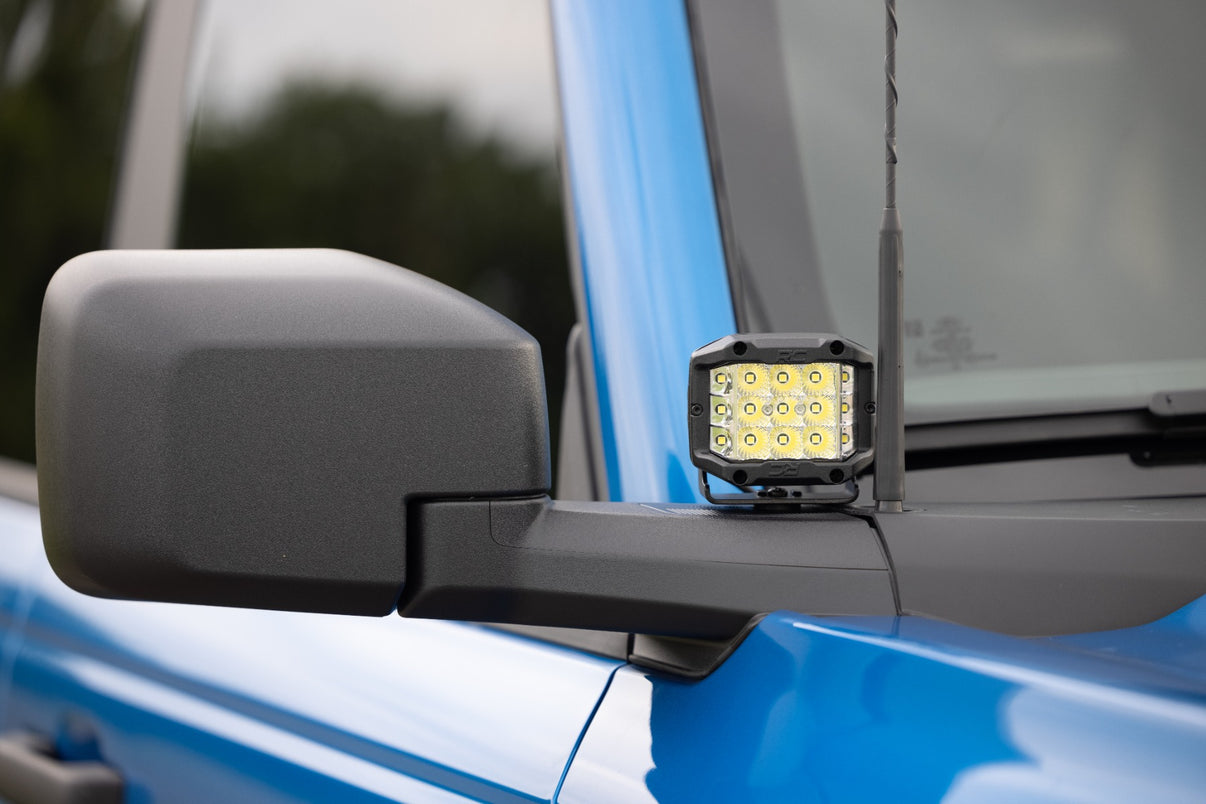 LED Light Kit | Ditch Mount | 2" Black Pair | Amber DRL | Ford Bronco (21-25) | 71049