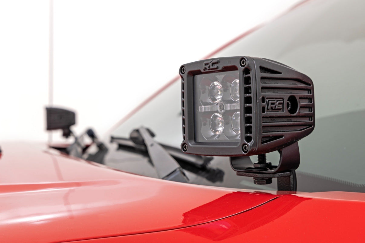 LED Light Kit | Ditch Mount | 2" Black Pair | Flood | Toyota Tacoma (05-15) | 71088