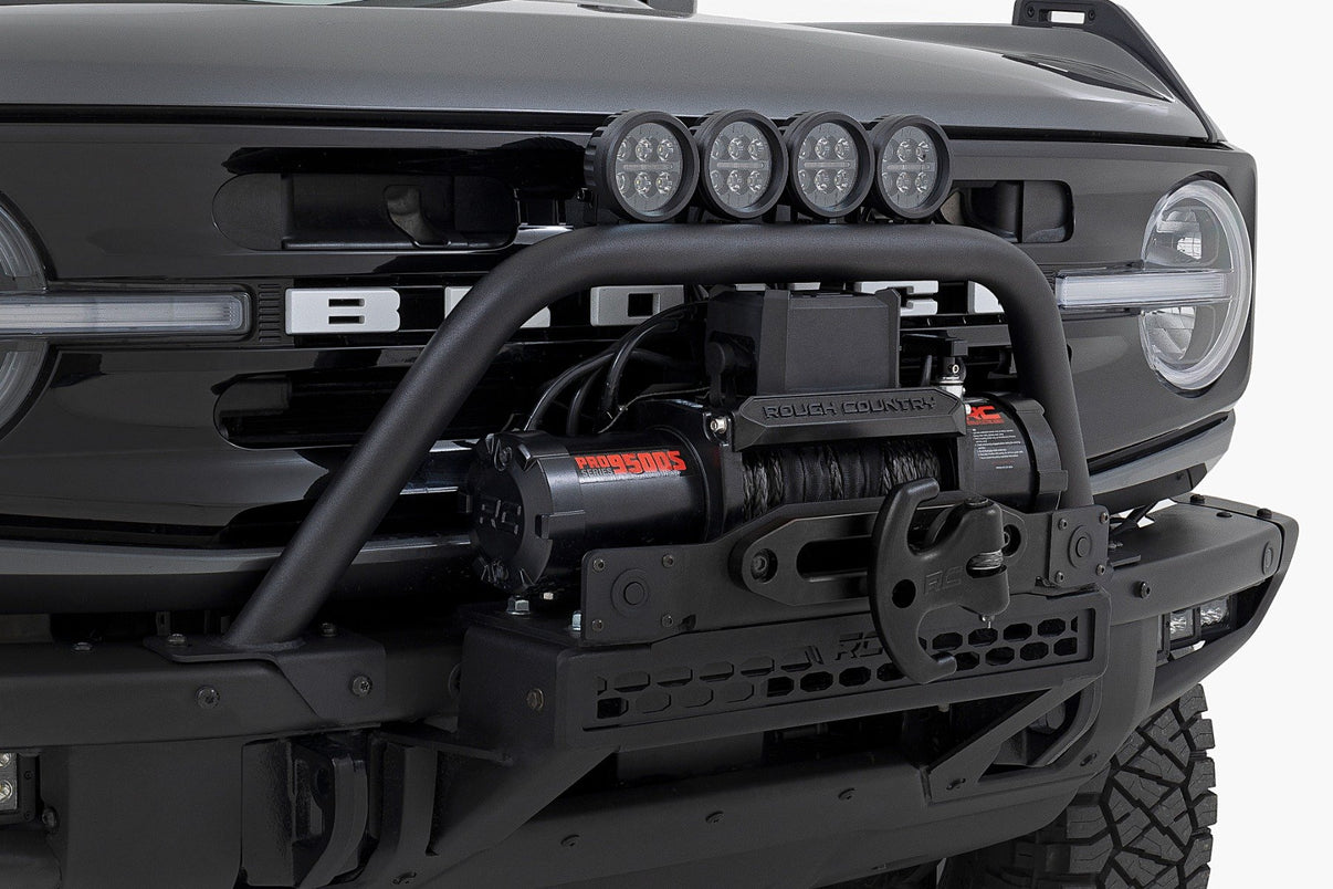 Safari Bar | 3.5" Round LED (Quad) | Black | Amber DRL | OE Modular Steel | Ford Bronco (21-25) | 51112