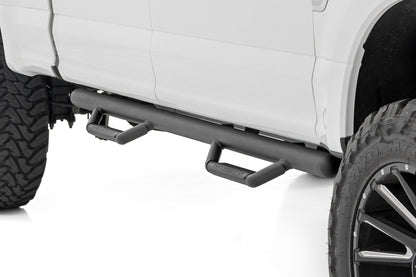 Rough Country | Nerf Steps | Cab Length | Crew | Ford F-150/Lightning/F-250/F-350/Raptor (15-26) | RCF1596CCB