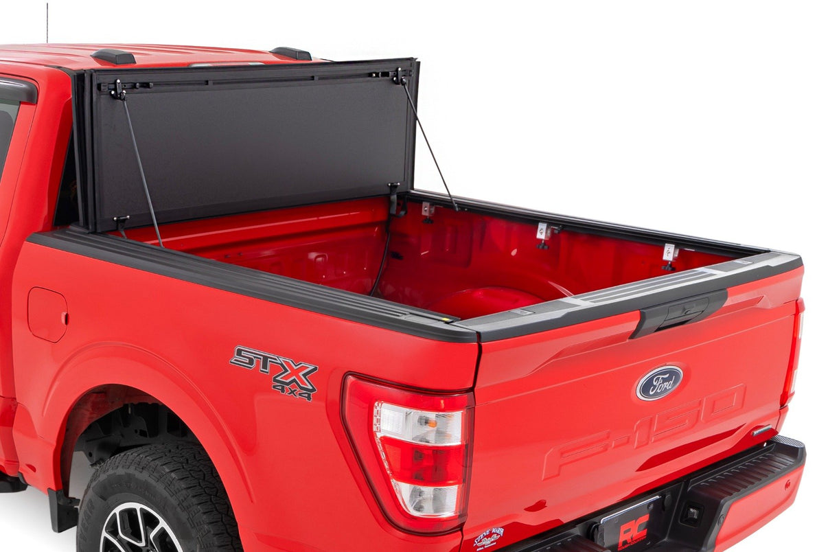 Hard Tri-Fold Flip Up Bed Cover | 5'7" Bed | Ford F-150 2WD/4WD (2015-2020) | 49220550