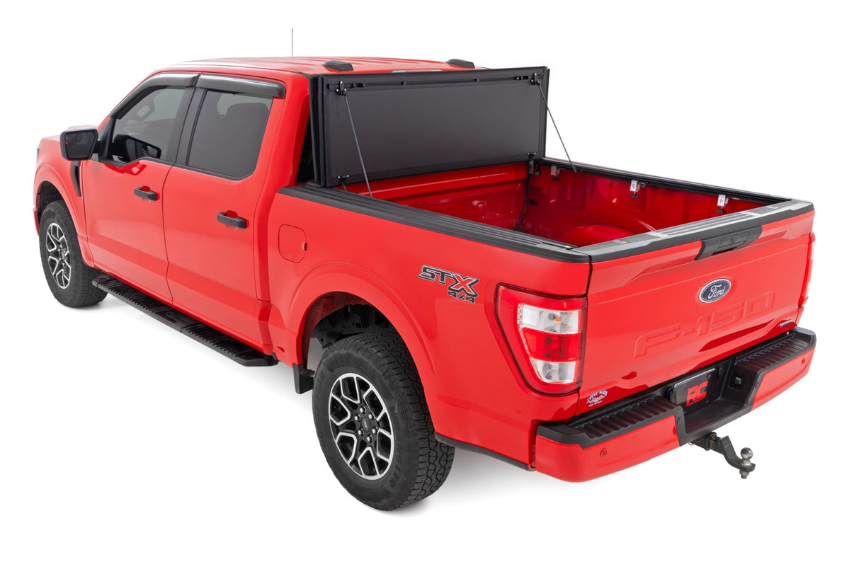 Hard Tri-Fold Flip Up Bed Cover | 5'7" Bed | Ford F-150 2WD/4WD (2015-2020) | 49220550