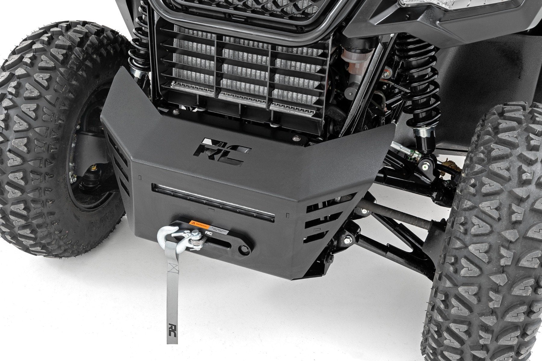 Winch Plate | 4500-LB Winch | 10" Black Slimline | Honda Pioneer 520 | 92079