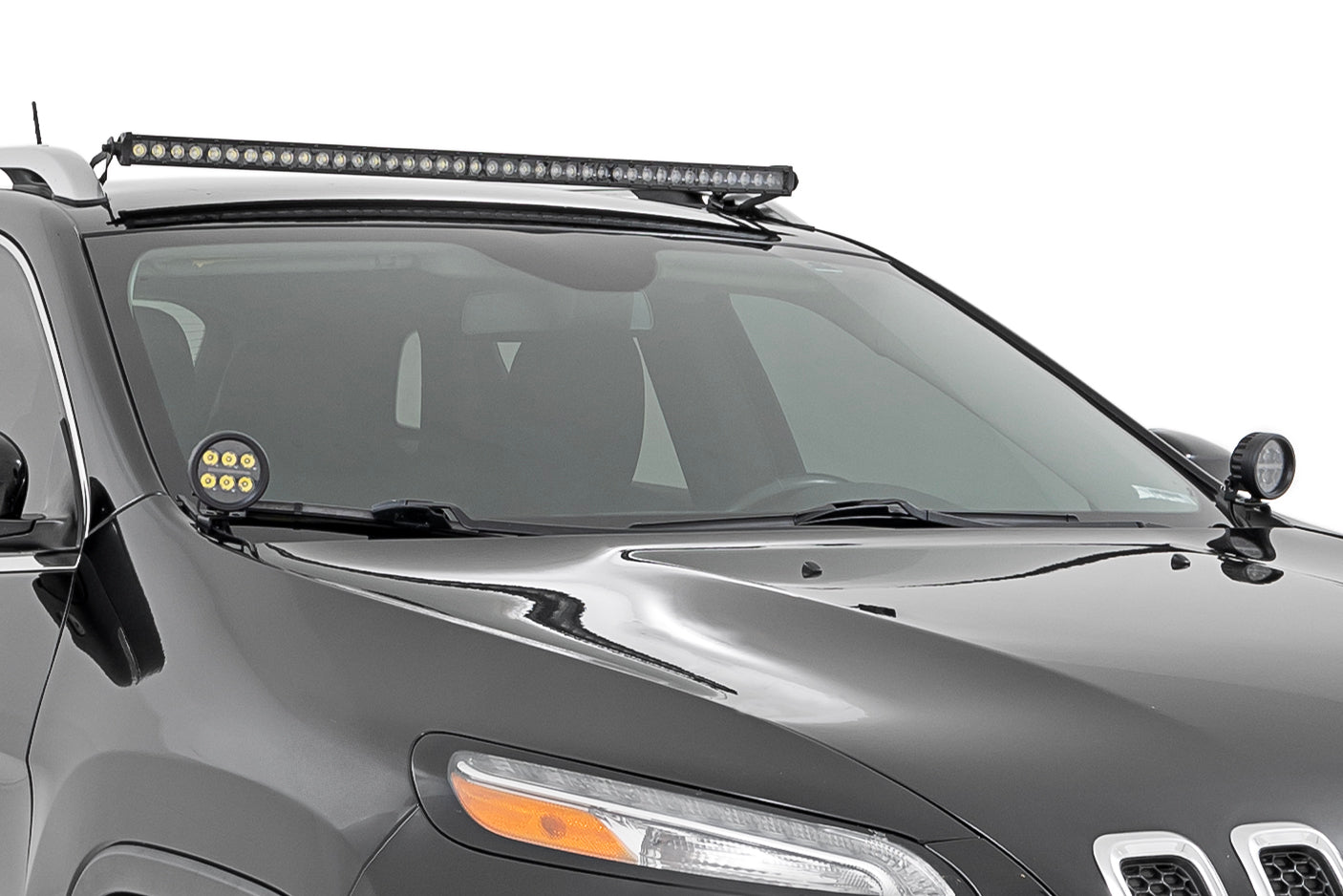 LED Light Kit | Roof Mount | 40" Black Single Row | Jeep Cherokee KL (14-23) | 70086