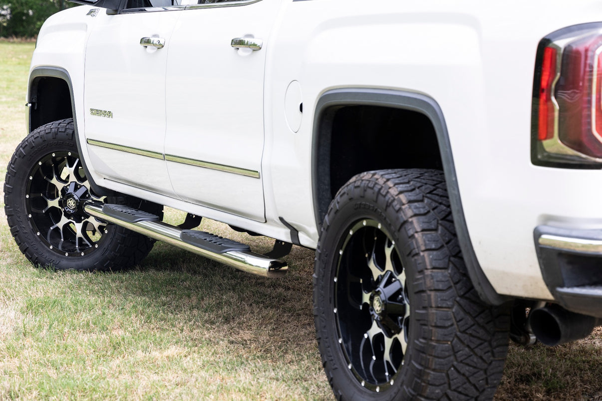 Oval Nerf Steps | Stainless | Crew Cab | DEF Tank | Chevy/GMC 1500/2500HD/3500HD (07-19 & Classic) | 21001S