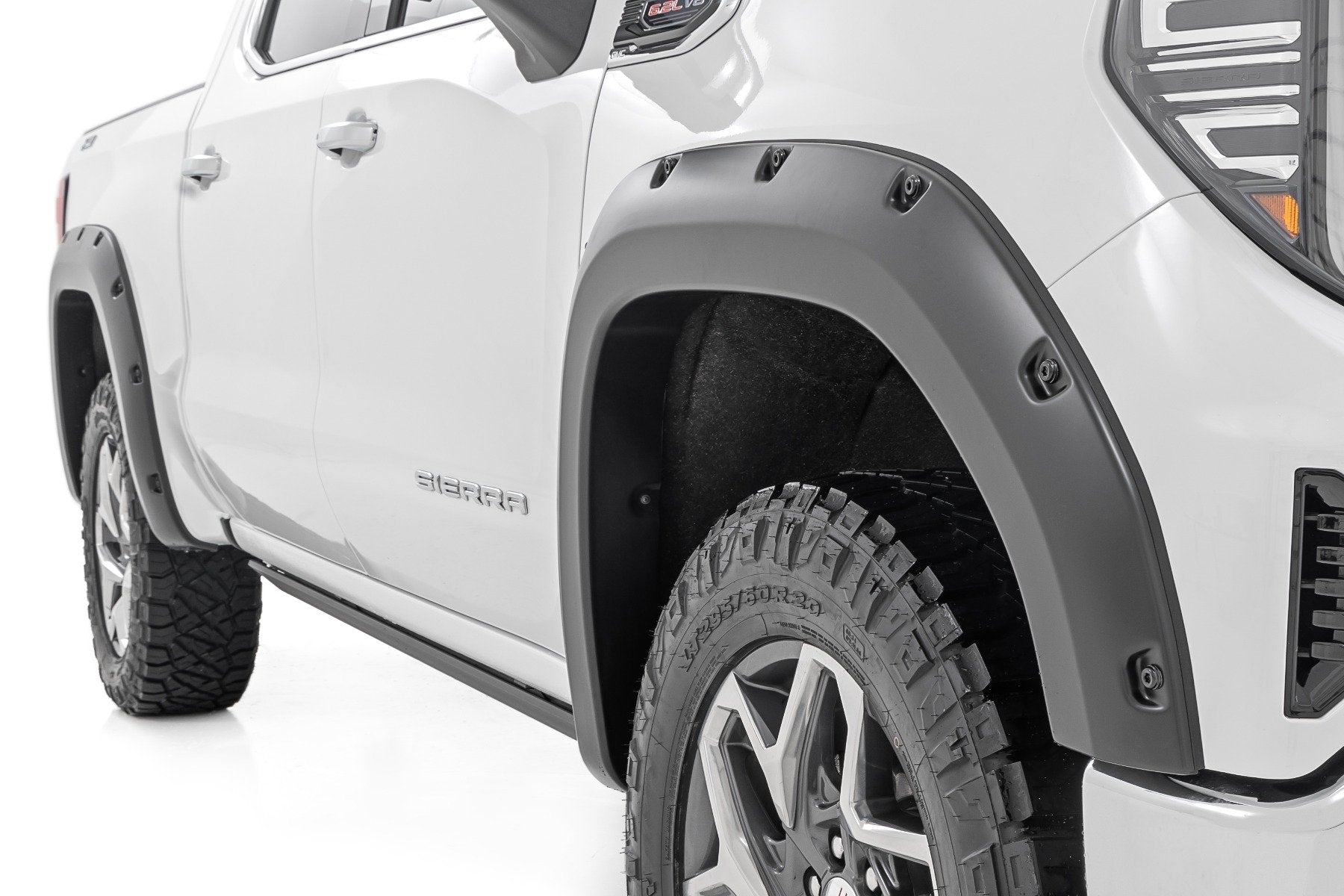 Pocket Fender Flares | G9K Satin Steel | GMC Sierra 1500 2WD/4WD (2019-2025 & Classic) | F-C11950A-G9K