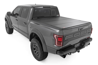 Rough Country | Hard Tri-Fold Flip Up Bed Cover | 6'7" Bed | Ford F-150 2WD/4WD (2021-2026) | 49225650