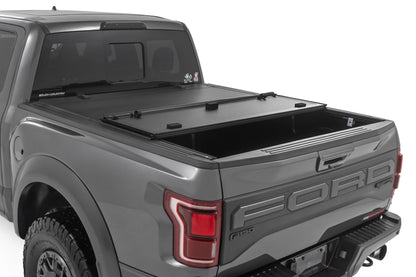 Rough Country | Hard Tri-Fold Flip Up Bed Cover | 6'7" Bed | Ford F-150 2WD/4WD (2021-2026) | 49225650