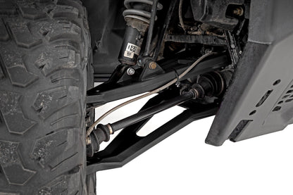 Rough Country | Black Forged Alum High Clearance 2" Fwd Offset Control Arms w/Ball Joints | Polaris Ranger 1000XP | 93155BLK