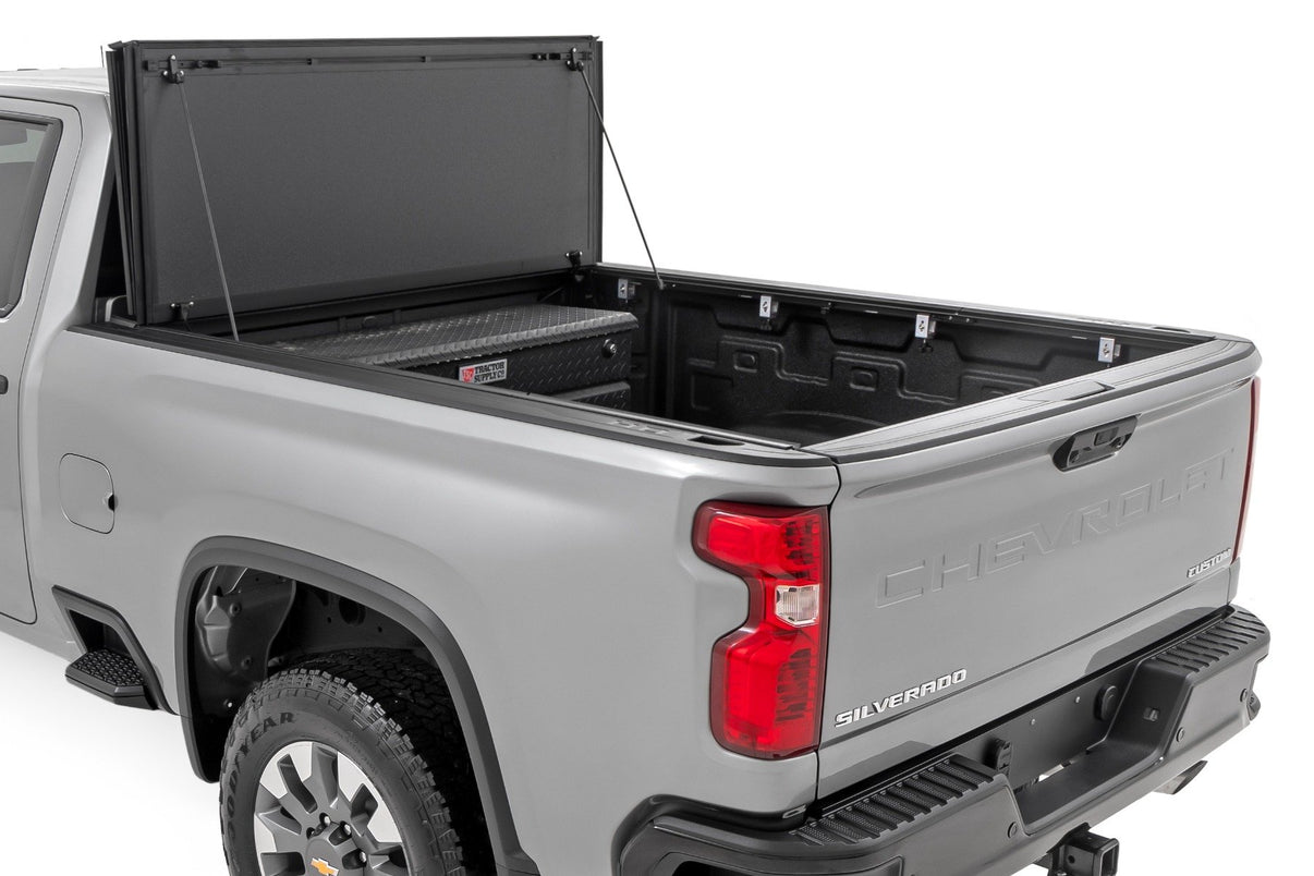 Hard Tri-Fold Flip Up Bed Cover | 6'9" Bed | Chevy/GMC  Silverado/Sierra 2500HD/3500HD (20-25) | 49120651