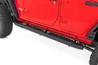 Oval Nerf Steps | 4 Door | Black | Jeep Wrangler Unlimited 4WD (2018-2025) | 21016