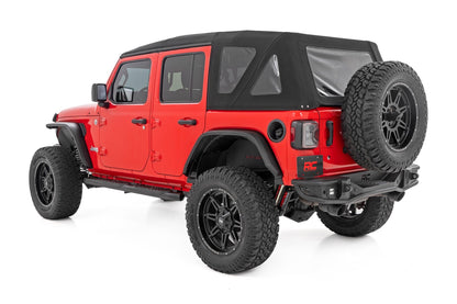 Oval Nerf Steps | 4 Door | Black | Jeep Wrangler Unlimited 4WD (2018-2025) | 21016