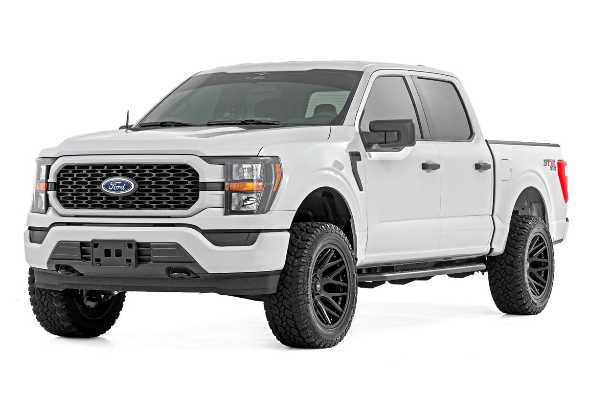 OV2 Running Boards | Side Step Bars | Crew Cab | Ford F-150/Lightning/F-250/F-350 (15-25) | 14011