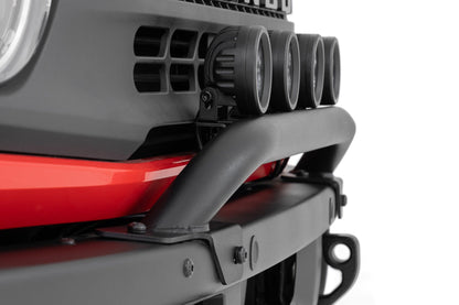 Light Bar Mount | 3.5" Round LED (Quad) | Black | Amber DRL | OE Modular Steel | Ford Bronco (21-24) | 51136