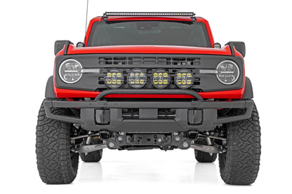 Light Bar Mount | 6.5 Inch Round LED (Quad) | OE Modular Steel | Ford Bronco (21-25) | 51137