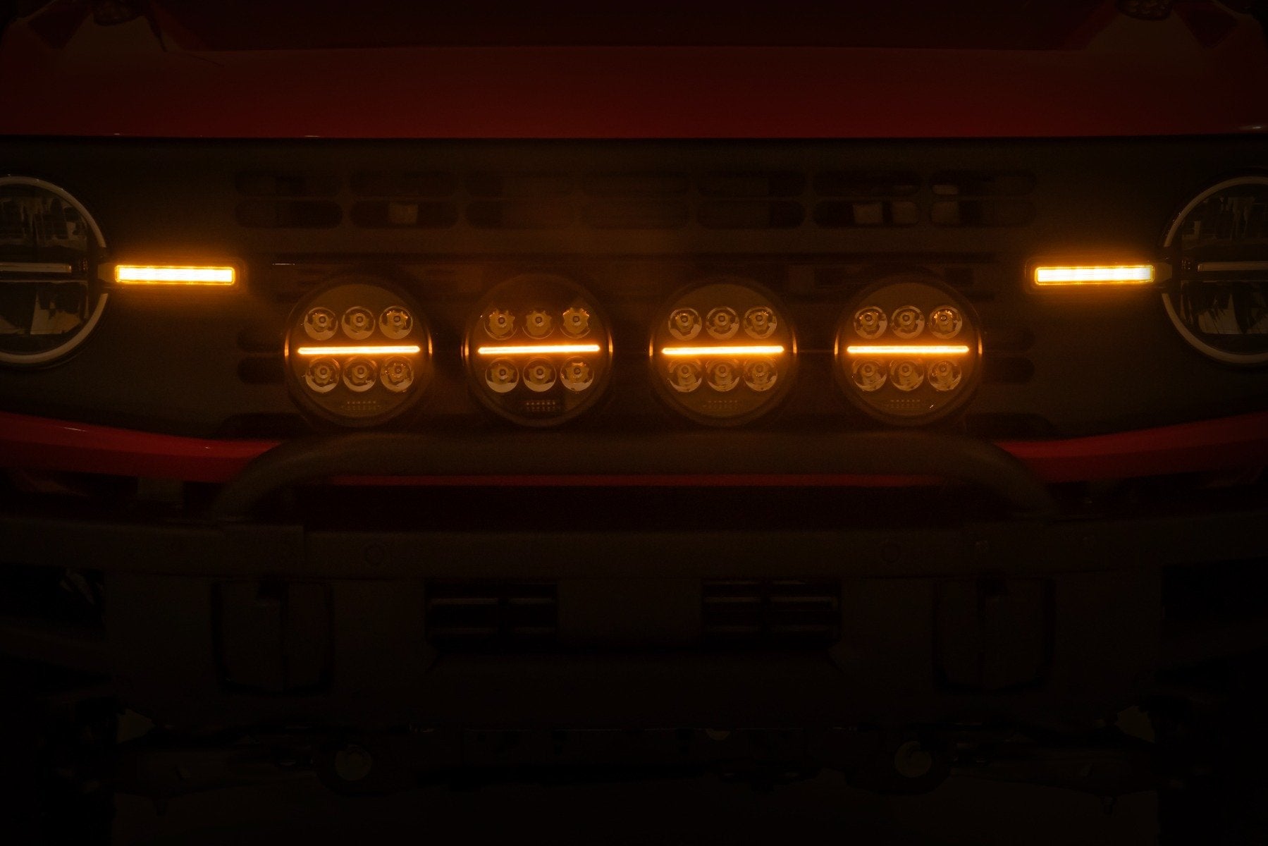 Light Bar Mount | 6.5 Inch Round LED (Quad) | OE Modular Steel | Ford Bronco (21-25) | 51137