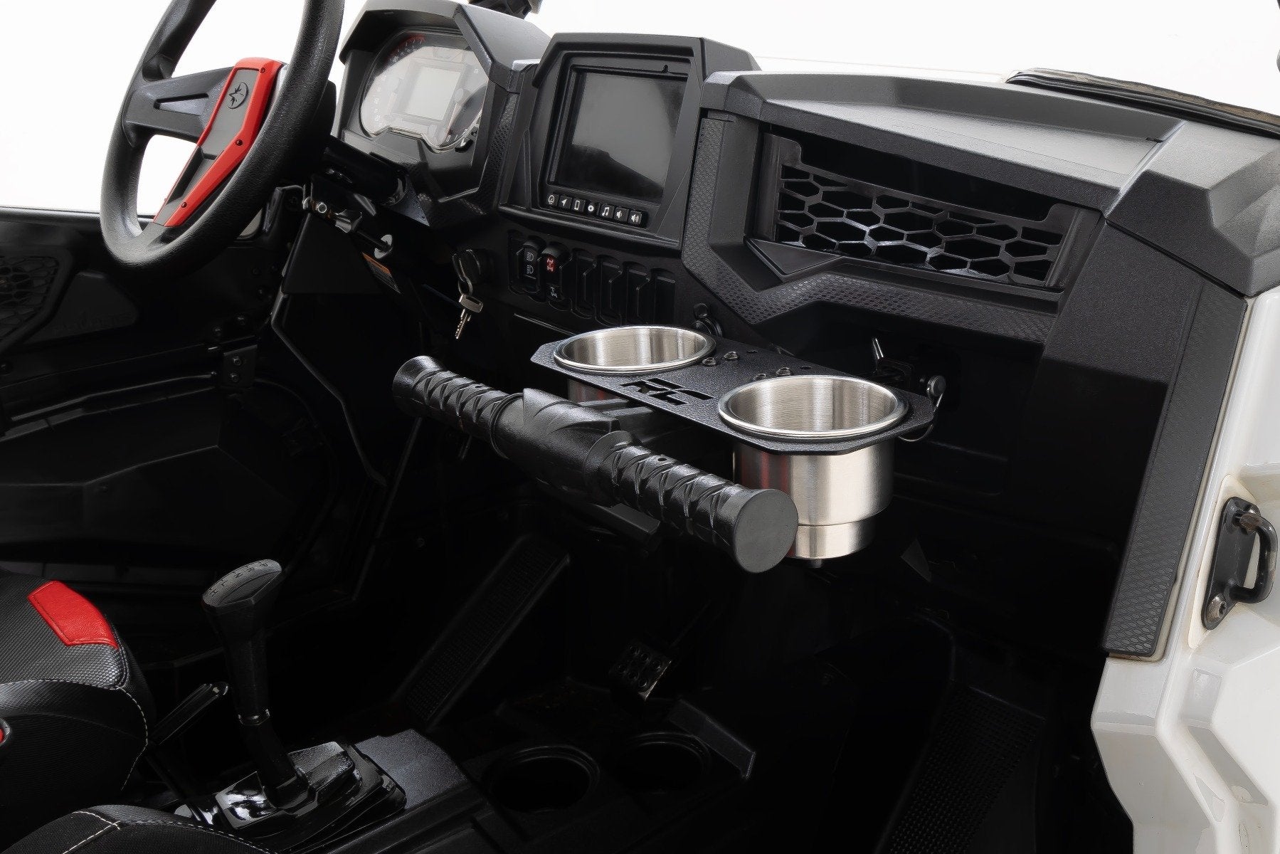 Passenger Grip Handle Dual Cup Holder | Polaris RZR Turbo R 4  | 93058