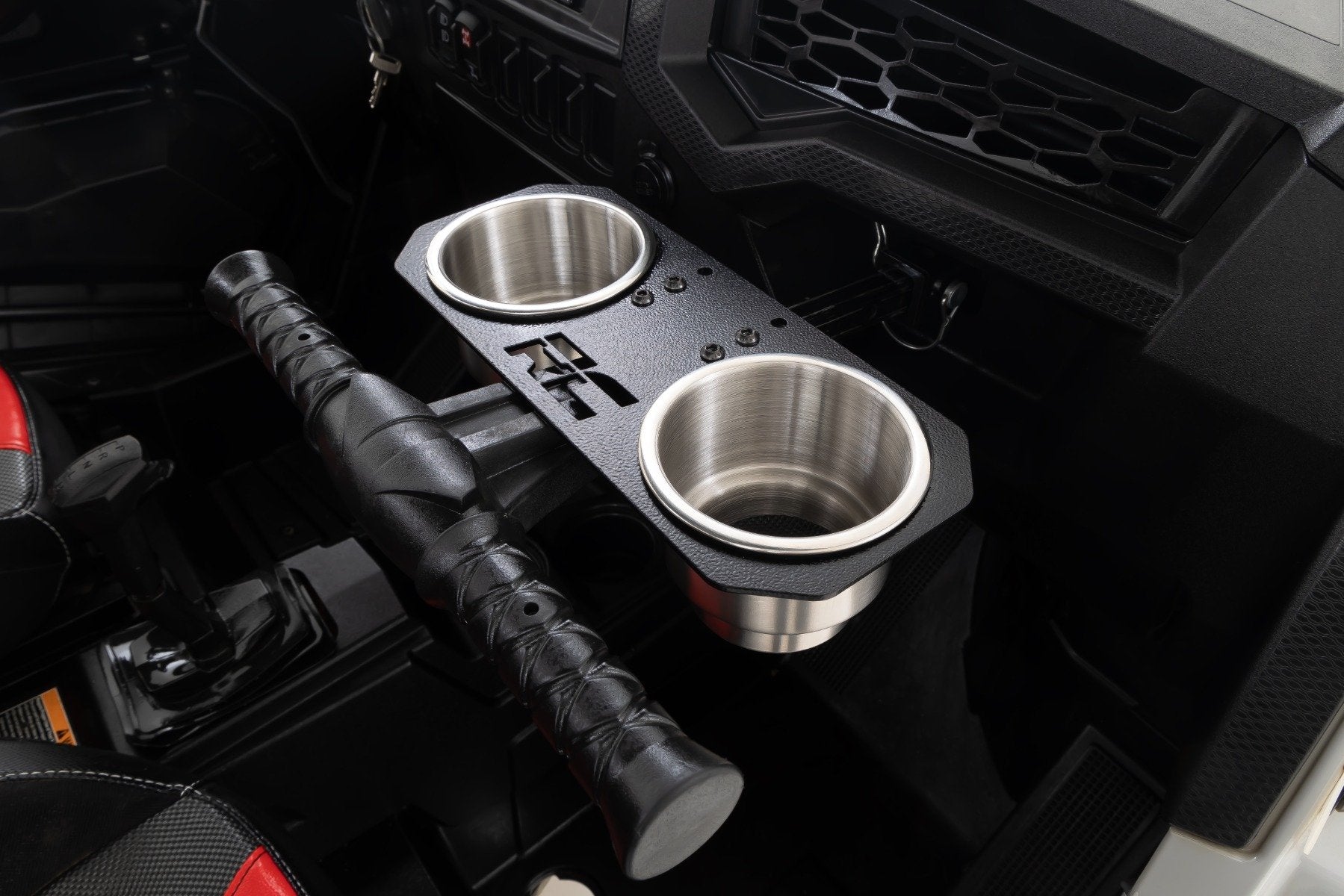 Passenger Grip Handle Dual Cup Holder | Polaris RZR Turbo R 4  | 93058
