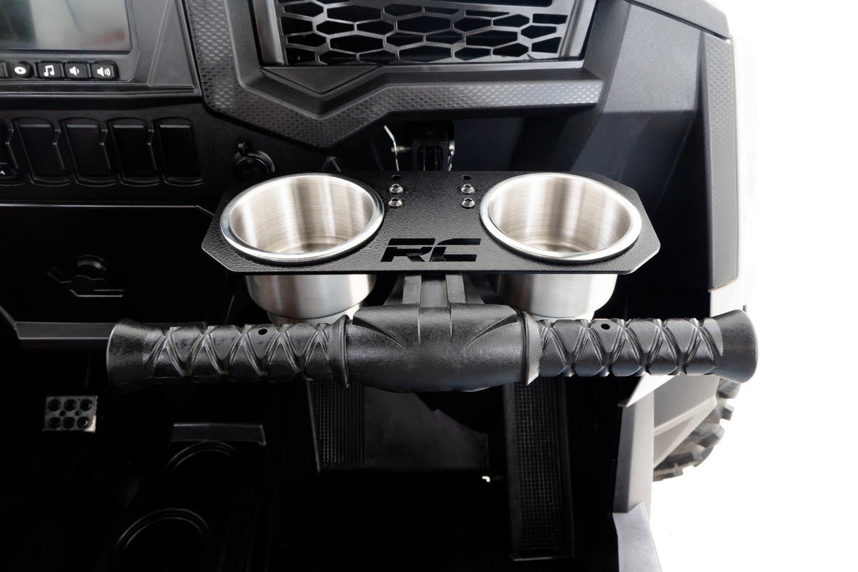 Passenger Grip Handle Dual Cup Holder | Polaris RZR Turbo R 4  | 93058