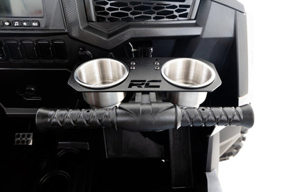 Passenger Grip Handle Dual Cup Holder | Polaris RZR Turbo R 4  | 93058