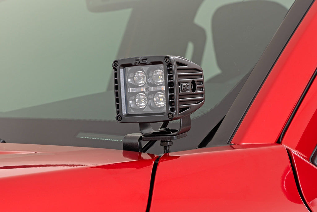 LED Light Kit | Ditch Mount | 2" Black Pair | Amber DRL | Toyota Tacoma (24-25) | 72104