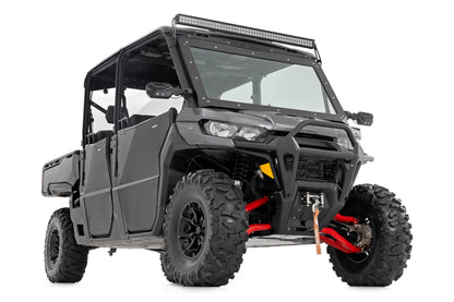 Rough Country | Aluminum Control Arms | High Clearance w/ 2" Forward Offset | Can-Am Defender HD 5/HD 8/HD 9/HD 10 | 97041RED