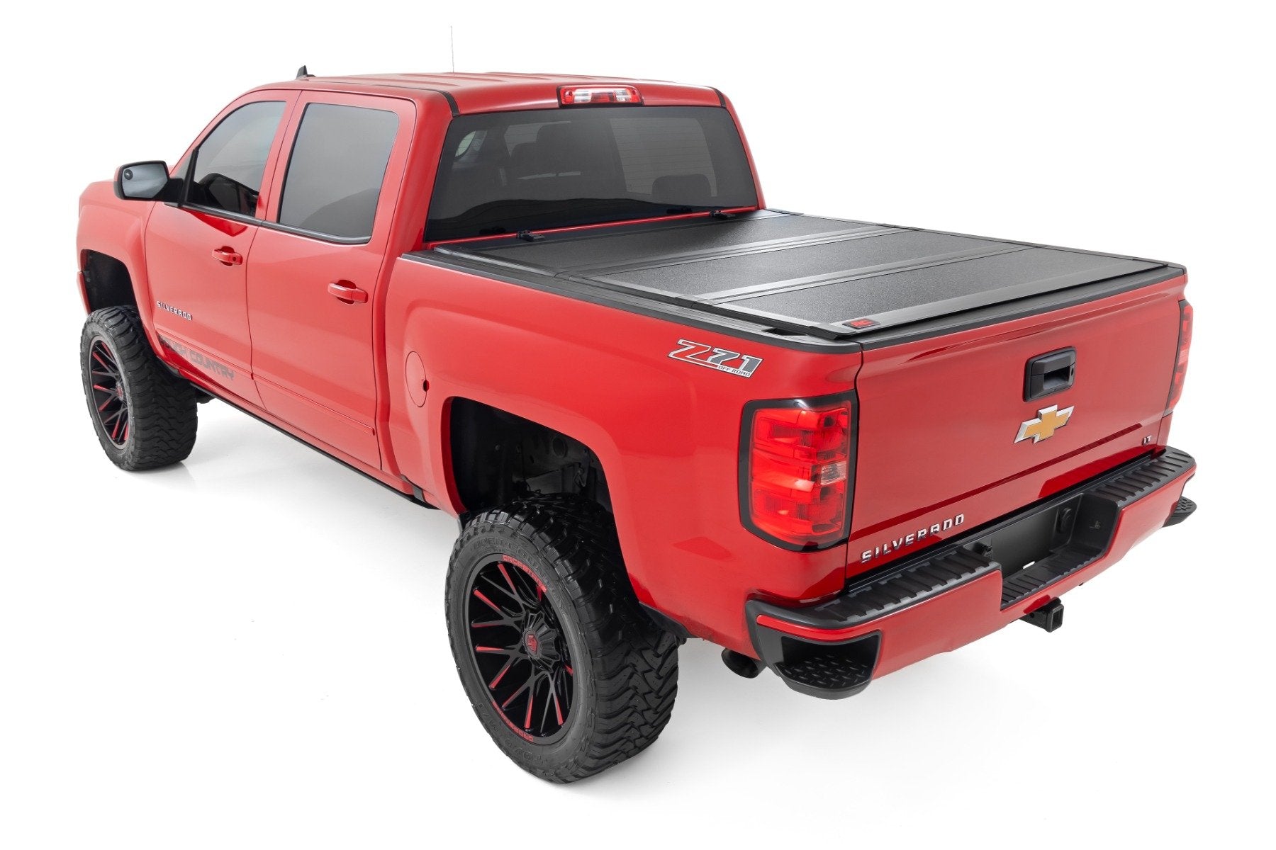 Hard Tri-Fold Flip Up Bed Cover | 6'7" Bed | Rail Cap | Chevy/GMC 1500/2500HD/3500HD (14-19) | 49119651