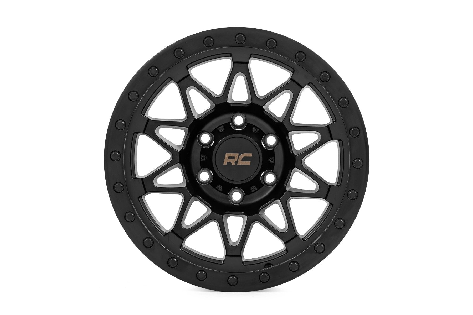 Rough Country 78 Series Wheel | Simulated Beadlock | Black | 18x9 | 6x5.5 | +0mm | 78180912B