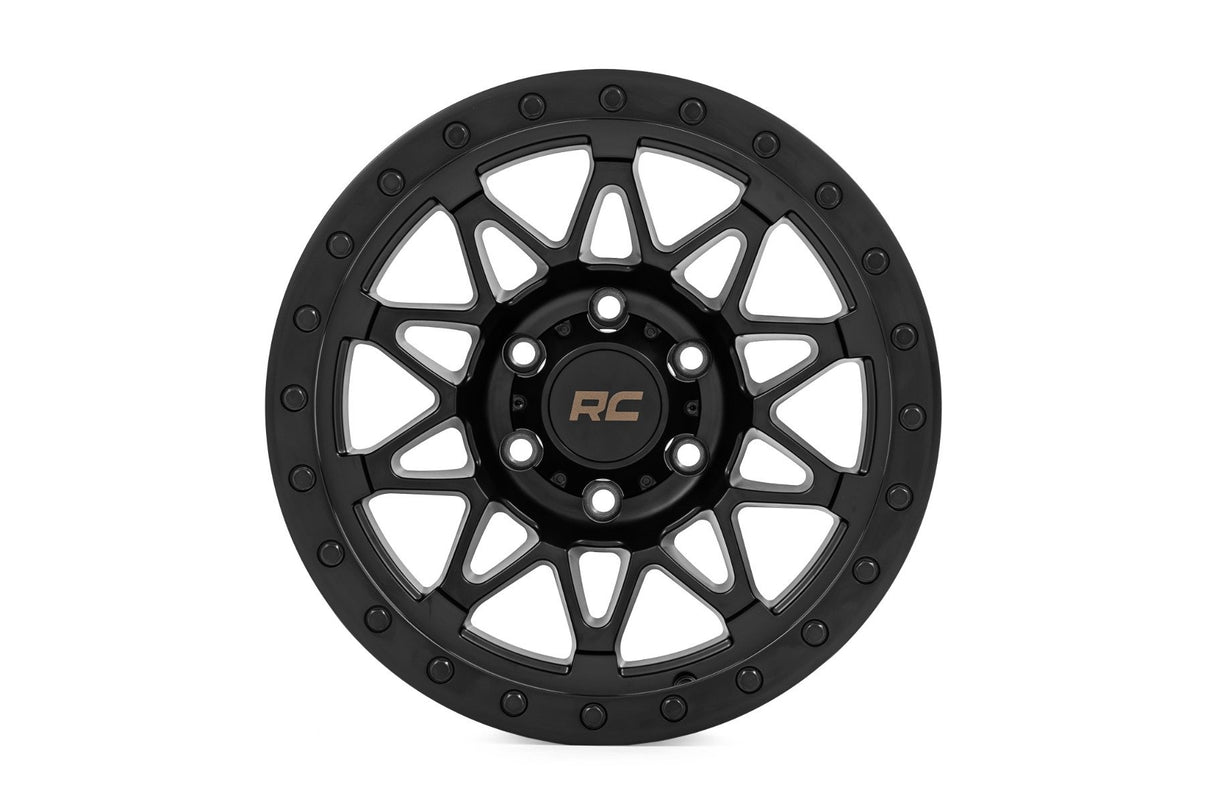 Rough Country 78 Series Wheel | Simulated Beadlock | Black | 17x8.5 | 6x5.5 | +0mm | 78170912B