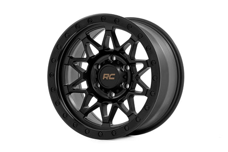 Rough Country 78 Series Wheel | Simulated Beadlock | Black | 17x8.5 | 6x135 | +0mm | 78170917B