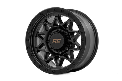 Rough Country 78 Series Wheel | Simulated Beadlock | Black | 18x9 | 8x180 | 0mm | 78180906B