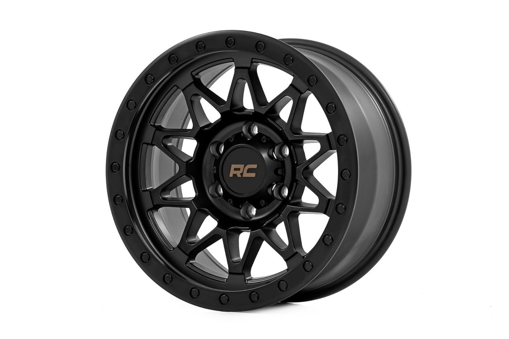 Rough Country 78 Series Wheel | Simulated Beadlock | Black | 18x9 | 6x5.5 | +0mm | 78180912B