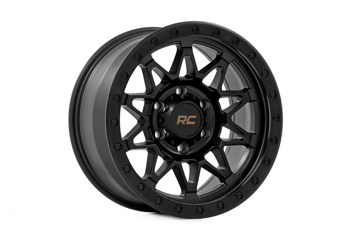 Rough Country 78 Series Wheel | Simulated Beadlock | Black | 18x9 | 6x5.5 | +0mm | 78180912B