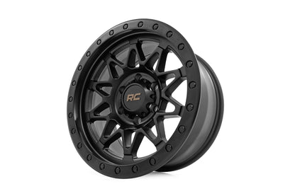 Rough Country 78 Series Wheel | Simulated Beadlock | Black | 18x9 | 6x135 | 0mm | 78180917B