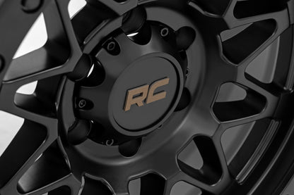 Rough Country 78 Series Wheel | Simulated Beadlock | Black | 18x9 | 5x5 | -12mm | 78181218B
