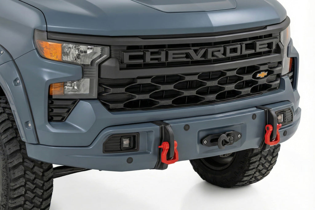 Rough Country | Front FXS Bumper | 12000S | GNO Slate Gray | Chevy Silverado 1500 (23-26) | 13007-GNO